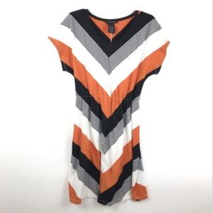 Grace Elements Fall Colored V-Neck Midi Dress